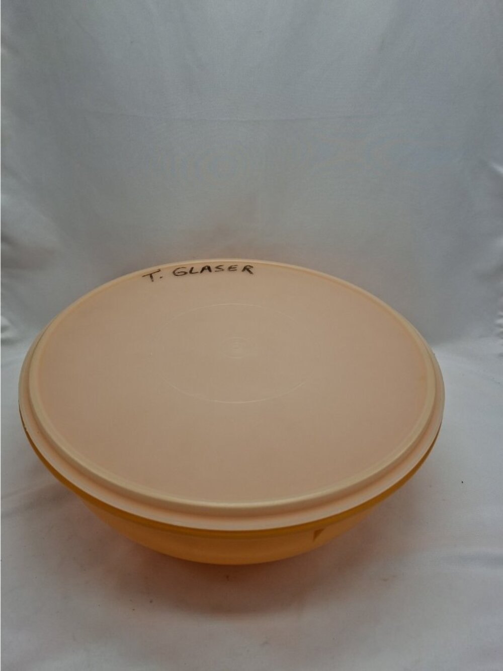 VTG Tupperware Fix N Mix Yellow Orange Harvest Gold Bowl #274 w/Sheer Lid #224